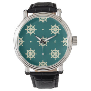 Reloj De Pulsera Modelo de la rueda de la nave del vintage