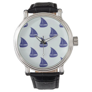 Reloj De Pulsera Modelo del velero del azul real