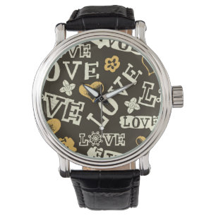 Reloj De Pulsera Modelo dibujado mano del amor