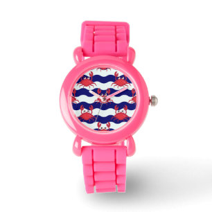 Reloj De Pulsera Modelo feliz de los cangrejos