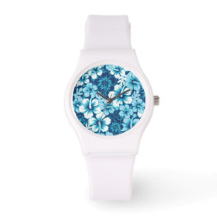 Reloj De Pulsera Modelo floral del hibisco de la resaca