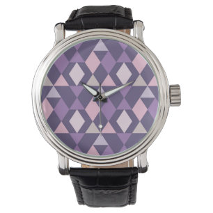 Reloj De Pulsera Modelo geométrico árabe púrpura