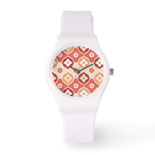 Reloj De Pulsera Modelo geométrico del ikat de oro