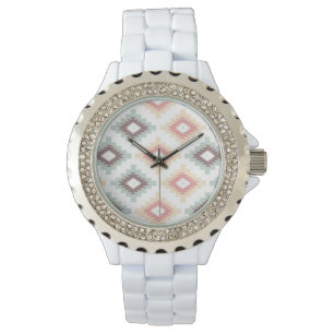 Reloj De Pulsera Modelo geométrico en estilo azteca