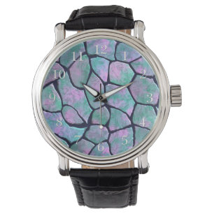 Reloj De Pulsera Modelo inconsútil de la turquesa y de las piedras