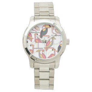 Reloj De Pulsera Modelo moderno con los pájaros tropicales