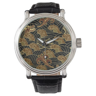 Reloj De Pulsera Modelo oriental del dragón del mar