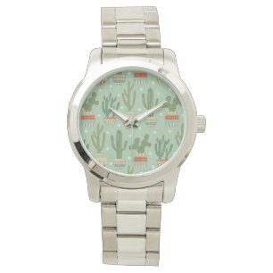 Reloj De Pulsera Modelo Potted del cactus del paso el   de Geo del