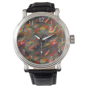 Reloj De Pulsera Modelo rojo de la foto de la textura nacarada