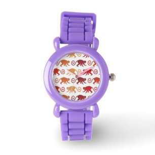 Reloj De Pulsera Modelo rojo de los monos