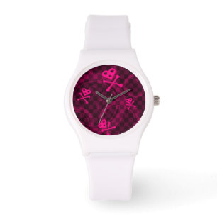 Reloj De Pulsera Modelo rosado de Emo con los círculos