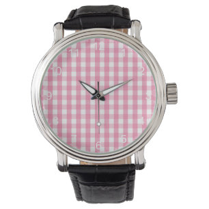 Reloj De Pulsera Modelo rosado y blanco de la guinga