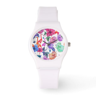 Reloj De Pulsera Modelo tropical de la acuarela