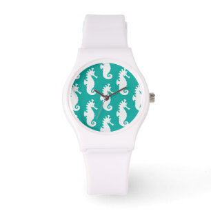 Reloj De Pulsera Modelo verde azulado 1 del Seahorse