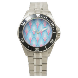 Reloj De Pulsera Modelo verde azulado y rosado del pétalo