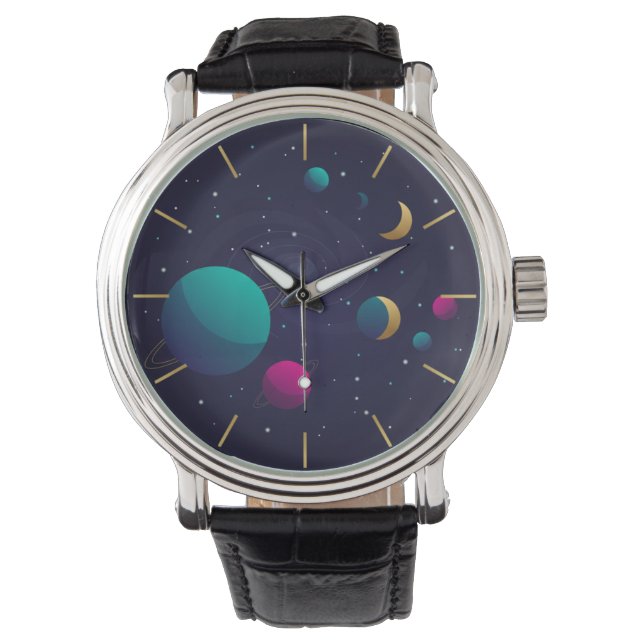 Reloj De Pulsera Modern Aesthetic Nebula Space Art Wrist Watch (Anverso)