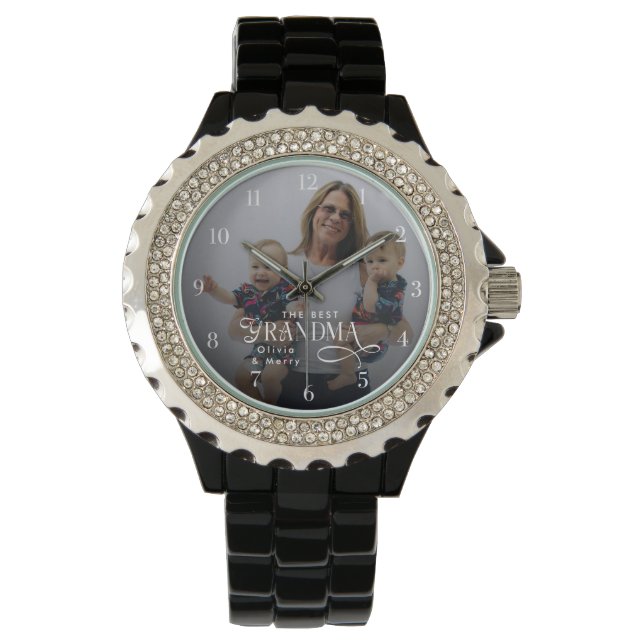 Reloj De Pulsera Modern Best Grandma Ever Photo Personalized (Anverso)