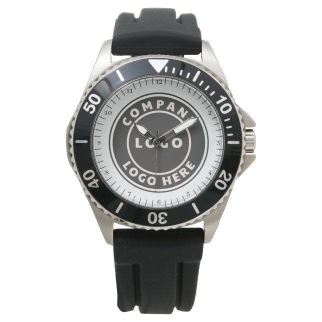 Reloj De Pulsera Modern Business Logo Employees  Custom (Anverso)