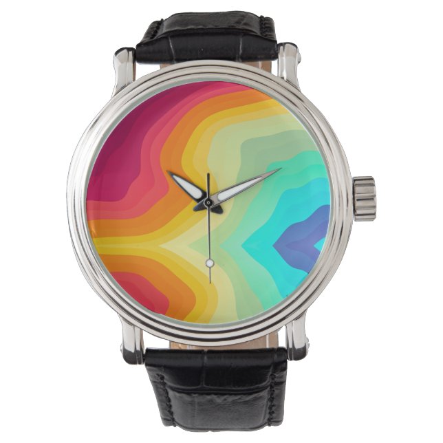 Reloj De Pulsera Modern Cracked colorful Stylist  (Anverso)