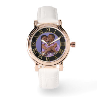 Reloj De Pulsera Modern Personalized Love Message Gift Custom Photo