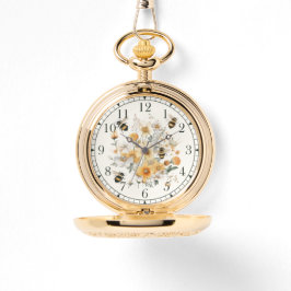 Reloj De Pulsera Moderna Flor Floral Abeja Moda estilo Womans