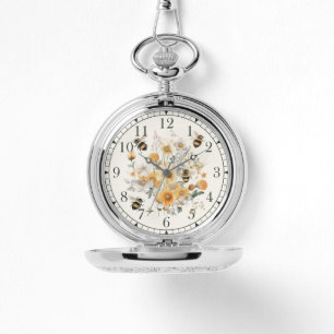 Reloj De Pulsera Moderna Flor Floral Abeja Moda estilo Womans