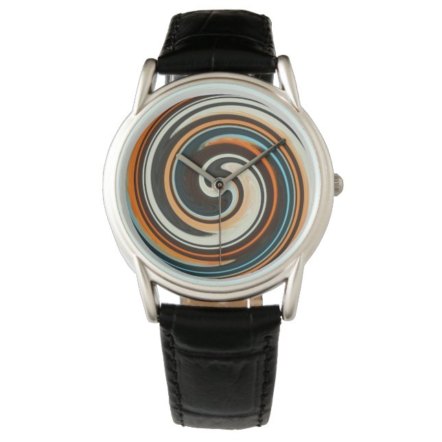Reloj De Pulsera Moderna Swirl Resumen Arte #9 (Anverso)