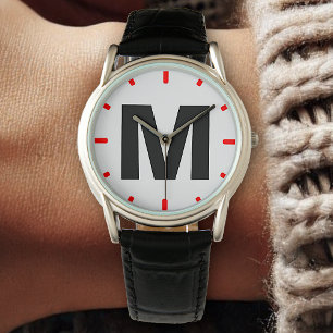 Reloj De Pulsera Moderna tipografía negrita monogramada