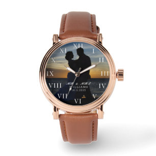 Reloj De Pulsera Moderna y elegante foto de un Boda de la nueva Wed