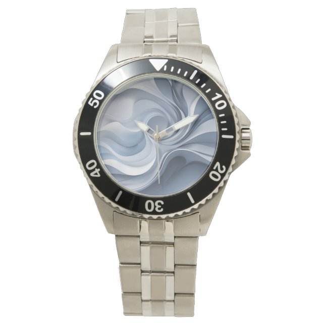 Reloj De Pulsera "Moderno Abstract Watch Face - Blue Marble Timepie (Anverso)