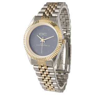 Reloj De Pulsera Moderno brazalete de oro de dos tonos de plata azu