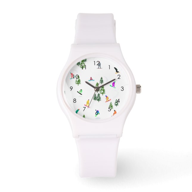 Reloj De Pulsera Moderno freeride Snowboard Snowboard Art (Anverso)