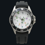 Reloj De Pulsera Moderno freeride Snowboard Snowboard Art<br><div class="desc">ilustracion de arte de Guay de pintorescos snowboard coloridos,  snowboard downhill en Mountains entre pinos,  abetos,  abetos sobre nieve fresca en polvo. Snowboard y paseos al aire libre en un bosque de invierno. Regalos de Snowboard. Decoración de Navidades de snowboard.</div>
