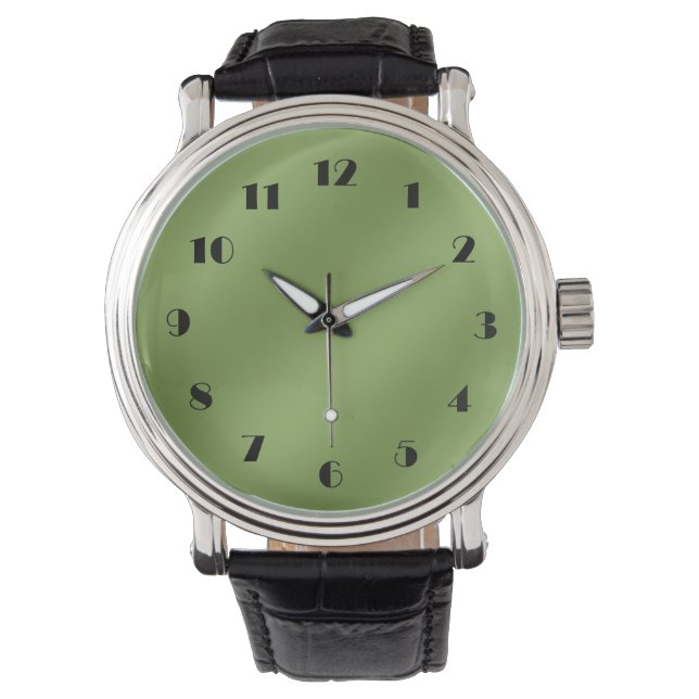 Reloj De Pulsera Moderno lindo Gradiente verde sólido Patrón de ond (Anverso)