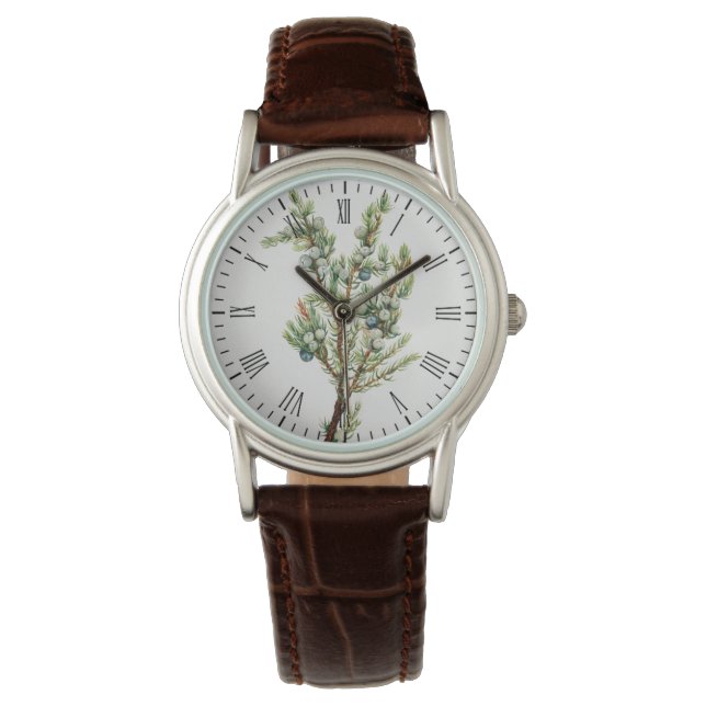 Reloj De Pulsera Moderno matorral de vivero botánico Juniper (Anverso)