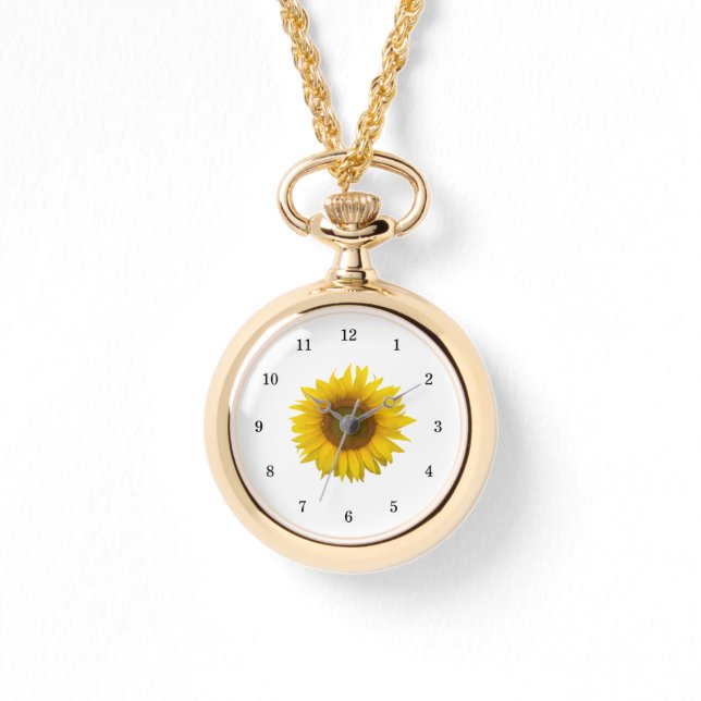 Reloj De Pulsera Moderno País Girasol Floral Botánica (Anverso)