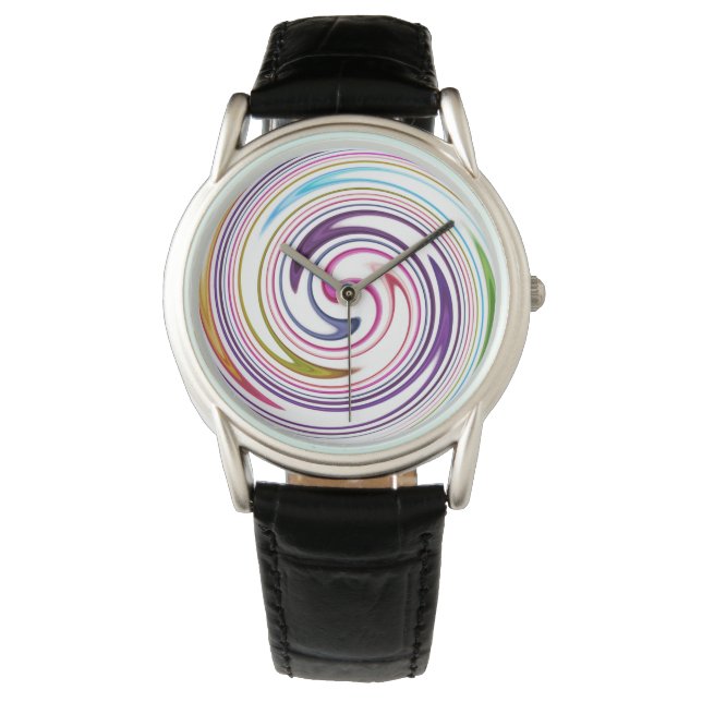 Reloj De Pulsera Moderno Swirl Resumen Arte (Anverso)