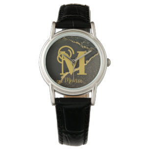 Reloj De Pulsera Moderno y elegante negro y oro