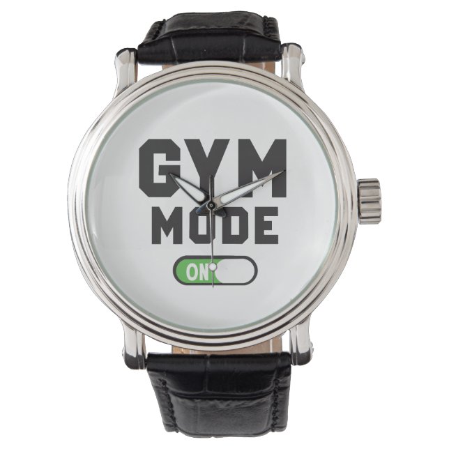 Reloj De Pulsera Modo Gimnasio – Entrena Duro Permanece Fuerte (Anverso)