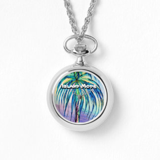 Reloj De Pulsera Modo Isla Mens Palm Tree Art Watch