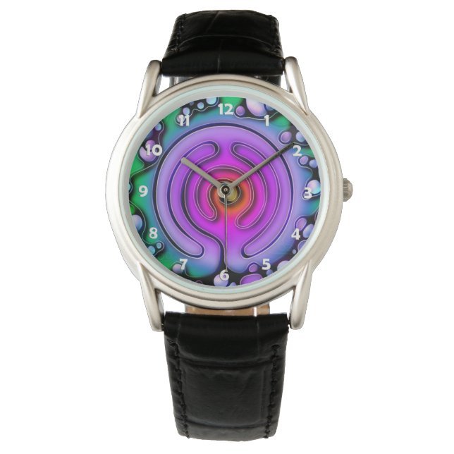 Reloj De Pulsera Modos de vida - Patrón de arte neurográfico 2 (Anverso)