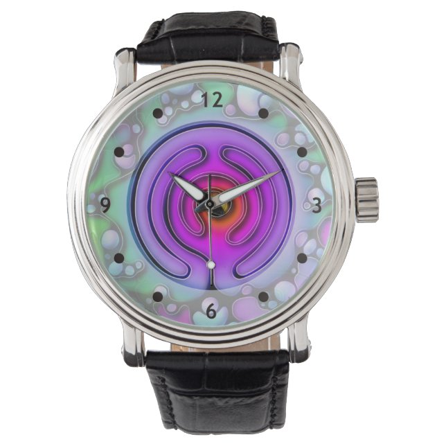 Reloj De Pulsera Modos de vida - Patrón de arte neurográfico 2 (Anverso)