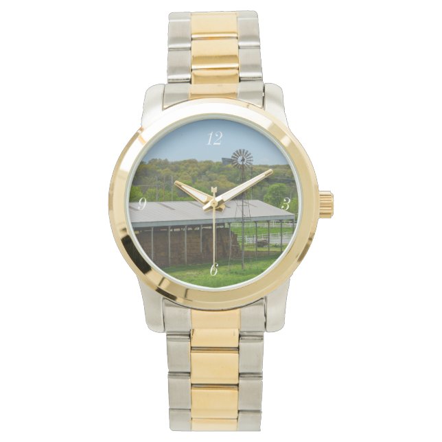 Reloj De Pulsera Molino de viento rural (Anverso)