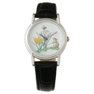 Reloj De Pulsera Molly Brett Mouse Bumble Bee Crocus