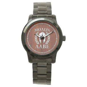 Reloj De Pulsera Molon Labe Guerrero Espartano Laureados Decoración