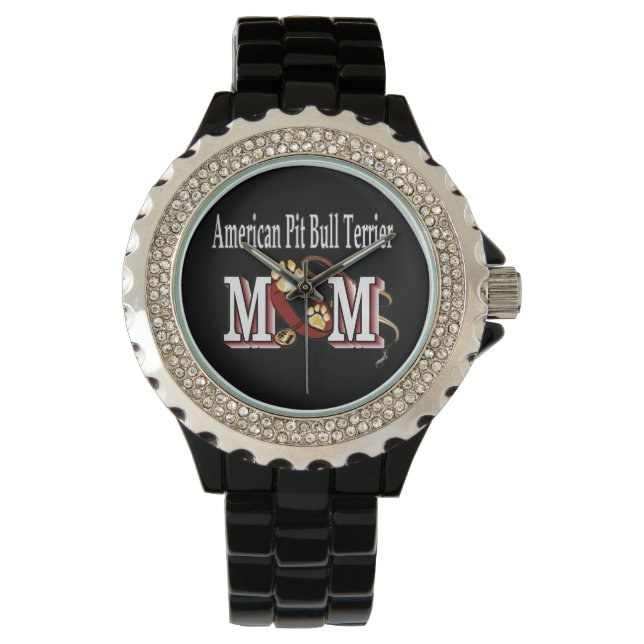 Reloj De Pulsera MOM norteamericano Pit Bull Terrier (Anverso)