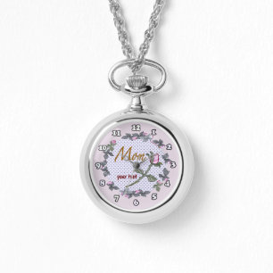 Reloj De Pulsera Mom Pink Rosebud
