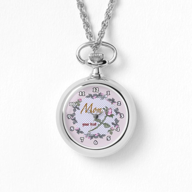 Reloj De Pulsera Mom Pink Rosebud (Anverso)