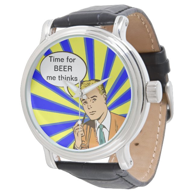 Reloj De Pulsera Momento gracioso para la cerveza (Angular)