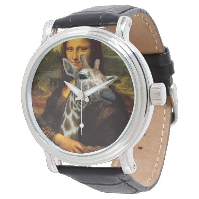 Reloj De Pulsera Mona Lisa ama a las jirafas (Angular)